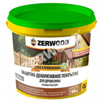 Защитно-декор. покрытие 0,9 кг. Белый Zerwood ZDP аквалазурь/12