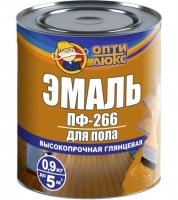 Эмаль  Зол-корич. 0,9 кг.ОПТИЛЮКС  д/пола. б/запаха.акриловая/12