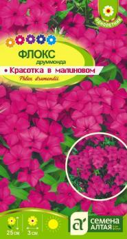 Цветы Флокс Красотка в малиновом Друммонда/Сем Алт/цп 0,1 гр.
