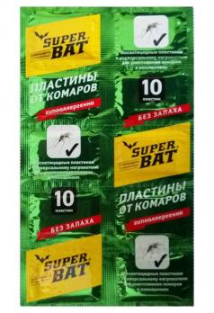 Пластины от комаров Зеленые  Super BAT/240*