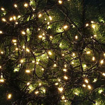 Гирлянда  Элек. вьюн для сада 198 LED , шампань 12м пост. свечение 220В  185044