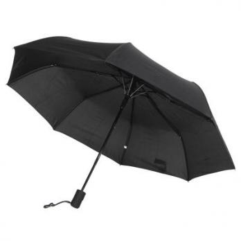Зонт мужской, полуавтомат, 8 спиц, 55 см, ЧЕРНЫЙ 302316
