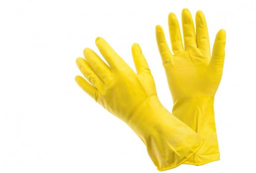 Перчатки латексные с х/б желтые L /12* Gloves