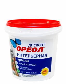 Краска   ВД  Ореол Дисконт 3 кг. интерьерн./6