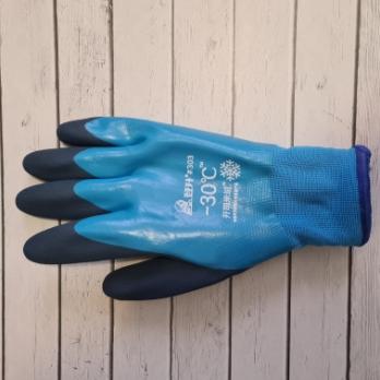 Перчатки нейлон Утепленые обитые синие -30 С /10шт