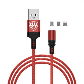 Кабель для зарядки Магнитный 3 в 1,Micro USB/Type-C/iP, 1м ,2,1А/931215