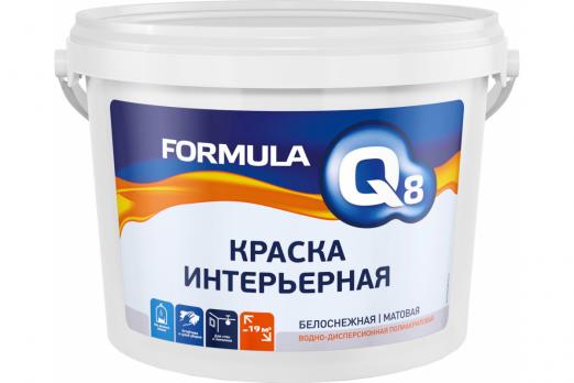 Краска  ВД  Formula Q8 д/стен, потолка 5кг. Белоснеж.