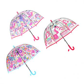 Зонт-трость Детский  РОЕ* 302350    50 см ,8 спиц, 3 дизайнов