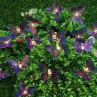 Гирлянда вьюн для сада Бабочки 2 м/185074 20 LEDшампань солнеч бат