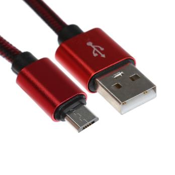Кабель для зарядки  Микро USB /USB 2,1А, 2м/9940292 красный