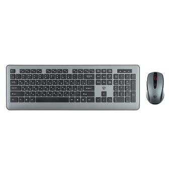 Клавиатура+мышь 405-105 BYбеспровод. 104кл.1200DPI AAA, серебр.