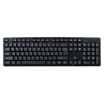 Клавиатура 405-110 Перв.цена 1,4м провод.USB мембран. 104кл. бел