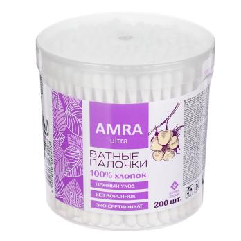 Ватные палочки 200шт*914054 стакан АМRA