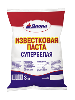 Известковая паста  отбеленная 3 кг*8 шт ДИОЛА