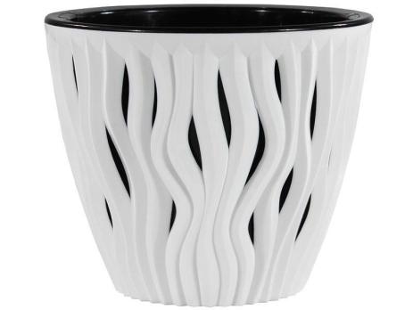 Кашпо Вдохновения 4,5л 7932 белый/ЧЕРНЫЙ