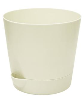 Кашпо Бийск 3,6 л  с поддоном/324 КРЕМОВОЕ