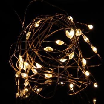 Гирлянда  нить росы шампань 3м*384333  шампань