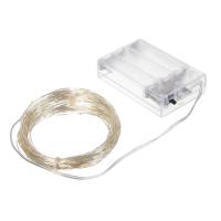 Гирлянда  нить росы шампань 5м*384337  на батарейказ 3хАА шампань_2