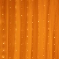 Гирлянда ЗАНАВЕС нить росы шампань 200х300см,*382123  10 нитей, ПУЛЬТ_7