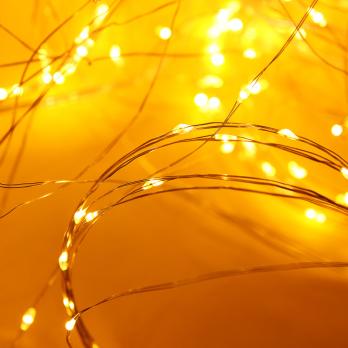 Гирлянда ЗАНАВЕС нить росы шампань 200х300см,*382123  10 нитей, ПУЛЬТ