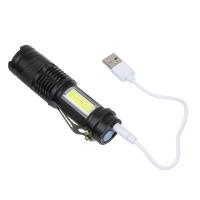 Фонарик ручной 3реж. USB алюмин.94х25мм*223052 фокусировка_3