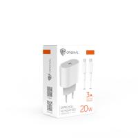 Кабель для зарядки Type-C*Type-C, ,1м, 3А 20B +ВИЛКА TURE-C*916260_1