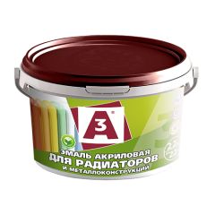 Эмаль для радиаторов 0,8кг Белая*12 АЗ акриловая, без запаха, полуглянцевая