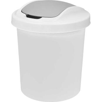 Контейнер для МУСОРА Vogue 12л *4044 Круглый белый с плавающей головкой