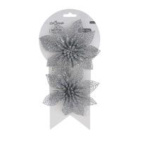 Украш. елочное ЦВЕТЫ на прищепке13х13 см,2шт,арт.2*397408_2