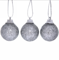Шары  елочные набор 3 см , 9 шт*2010528 блест. СЕРЕБРО_1