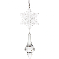 Подвеска на Елку ХРУСТАЛЬНАЯ СНЕЖИНКИ 13см*259173  прозрачная_2