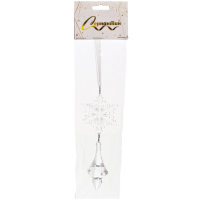 Подвеска на Елку ХРУСТАЛЬНАЯ СНЕЖИНКИ 13см*259173  прозрачная_3