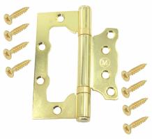 Петля ПНУ-100 2,3мм золото бабочка (20) без врезки цена за 2шт Метталист