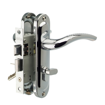 Замок ручка .врез. цилиндр. с защел  Vrata 50/106-ЦМВ70*210269  ХРОМ