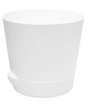 Кашпо 3,6 л с поддоном  Бийск БЕЛЫЙ0307