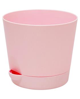 Кашпо Бийск 3,6л с поддоном РОЗОВОЕ*0322