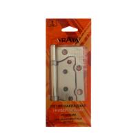 Петля 100х75х2 Vrata без врезки (бабочка) НИКЕЛЬ*208311 *1штука  флоупак_2