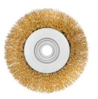 Щетка металл д/УШМ 100мм М14 ТАРЕЛКА  Латунь74608_1