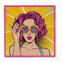 Салфетка полиэстер 8 Марта 28х28 см*488193 6 диз_1