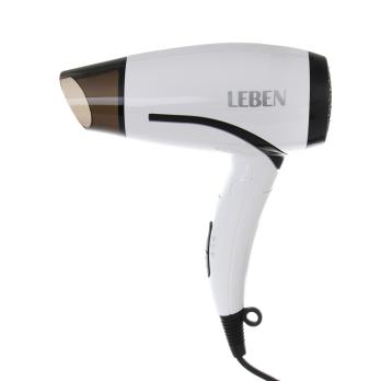 Фен д/волос 259-228 Leben 1200Вт складн.2ск. Бело-черн.