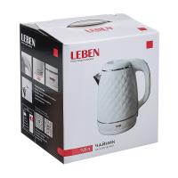 Чайник Leben 291-121/8 элек. 1,8л 1500Вт Бел. нерж.ст. пласт._6