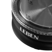 Чайник Leben 291-145 элек. 1,8л. 1500Вт Стекло, черный_5