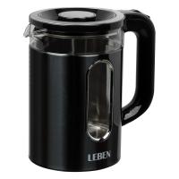 Чайник Leben 291-143 элек.1,8л 1500Вт Серый стекл.кол. пластм. метал._9