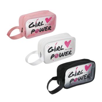 Косметичка банная 21.5х12,5х8 ПВХ  364262 с бок. ручкой