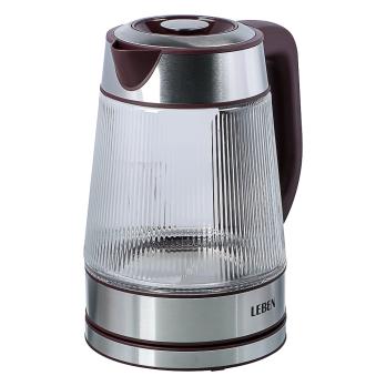 Чайник электрический 1,8л, 1500 Вт* 291132 рифленое  стекло, с подсветкой