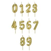 Свечи д/торта  Цифры 11см (0-9) ЗОЛОТО*506025
