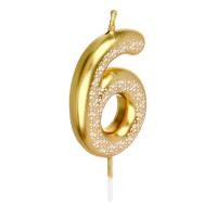 Свечи д/торта  Цифры 5,8см (0-9) зол с узор*506223_2