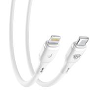 Кабель для зарядки IP-Туре-С  1м ,3А,27Вт*931635 гиб. сил ,белый_4
