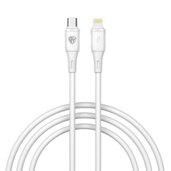 Кабель для зарядки IP-Туре-С  1м ,3А,27Вт*931635 гиб. сил ,белый