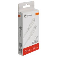 Кабель для зарядки Type-C*Type-C,1м,3А 60Bт *931631 гиб. силик. белый_1